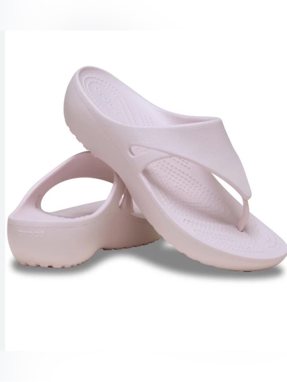 CROCS Women's Pale Pink
Platform Thong Sandals Size US 10